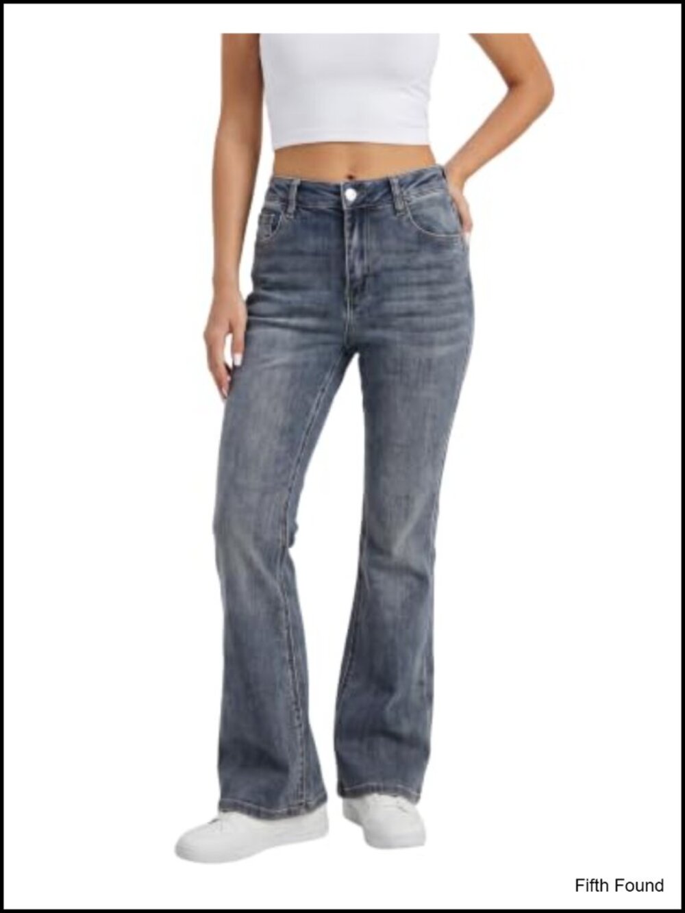 High Waisted Flare Jeans Stretchy Denim Bootcut Women's